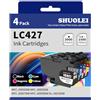 SHUOLEI LC427 LC-427 Cartucce Compatibili con Brother LC427 LC427XL Cartucce d'inchiostro Multipack per HL-J6010DW MFC-J5955DW MFC-J6955DW MFC-J6957DW MFC-J6959DW ( 4 Pack, Nero Ciano Magenta Giallo)