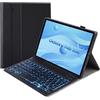 leleyo Custodia per tastiera per Samsung Galaxy Tab S5e 10,5 cover con tastiera 7 colori illuminazione magnetica rimovibile QWERTY per Galaxy Tab S5e,nero
