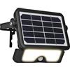 Luceco Proiettore LED per Esterni a Energia Solare con Sensore di Movimento PIR, Luce di Sicurezza, Illuminazione per Esterni, Regolabile, Guardian, Nero, IP65, 5W, 550lm, 4000K, LEXSF6B40