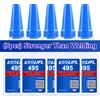 LOOLIFL 1-5PCS 495 Super Glue Colla liquida istantanea a rapida asciugatura, adesivo cianoacrilato, per pelle, gomma, legno, metallo, colla liquida a forte adesione 20G