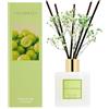 COCORRÍNA Diffusore Profumo Ambiente, 200ml Diffusore Profumato Green Grape con Bastoncini Diffusore di Olio Essenziale di Fragranza per la Casa per la Decorazione della Mensola del Bagno