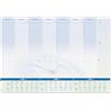 SIGEL H7350 Sottomano in carta, design pianificazione settimanale con griglia oraria e calendari su 3 anni, A2 (59,5 x 41 cm), blu e bianco, 30 fogli