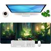 Ridilozey Tappetino per mouse verde, XL, per gaming, grande, per desk pad, per ufficio, 80 x 30 cm (verde)