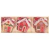 Villa d'Este Home Tivoli Set 9 appendini natalizi, casetta, in compensato, 7,5x8 cm, Xmas