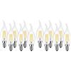 LVWIT Lampadine LED E14 Luce Calda 2700K, Lampadina 4W Equivalenti a 40W, 470LM, Lampadina LED Filamento Fiamma Stile Vintage Retrò, Risparmio Energetico, Non Dimmerabile, Pacco da 12 Unità