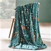 Catherine Lansfield Enchanted Twilight Animals - Coperta in pile, 130 x 170 cm, colore: Verde foresta