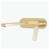 EMKE Rubinetto per lavabo a incasso, oro champagne, 2 fori, montaggio a parete, con aeratore, rubinetto da bagno, da incasso, per lavabo e vasca da bagno, miscelatore monocomando 28,8 x 21 x 7 cm