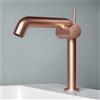 EMKE Rubinetto bagno oro rosa, 222 x 200 x 76 mm, in ottone, cartuccia in ceramica, rubinetto per bagno, rubinetto con aeratore, rubinetto per lavabo, rubinetto per lavabo, facile installazione