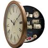Benkaim Scomparto segreto, orologio da parete silenzioso e ispessito da 25,4 cm, in plastica, con scomparto nascosto, orologio nascosto segreto per oggetti di valore