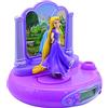 Lexibook Disney Principessa Rapunzel Radiosveglia con proiettore, Luce Notturna Integrata, proiezione del Tempo sul soffitto, Effetti sonori, Funzionamento a Batteria, Rosa/Viola, RP515DPLXB