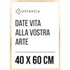 Estancia Cornice Dorata in Legno 40x60 cm con Vetro Plexi Infrangibile | Moderna Portafoto 60x40 cm Oro