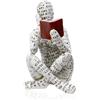 EAVUYIS Scultura in Resina per Amanti dei Libri, Statua di Donna Che Legge Decorazione per Libreria, Ornamento Astratto Pensatore, Regalo per Lettori, Statuette Decorative Casa Moderni