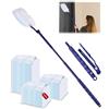 Zaxiva Zavixa 60 Pezzi Ricariche per Spolverino,Kit per Spolverare Elettrostatico,Fibra Superfine Spolverino Polvere con 1 Manico 1 Manici Telescopici,Piumino per Catturapolvere Pulisci Polvere e Capelli
