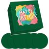 Gcardist - Set di 5 scatole per torte con finestra e 5 sottotorta rotondi da 15,24 cm, contenitori per torte (15,24 x 15,24 x 12,7 cm, verde intenso)
