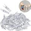 SHSHbuy Mini Mollette da Bucato Trasparenti,100 Pezzi Mollette in Plastica,Mini Clip con Molla per Appendere Foto Card Paper Arts & Crafts Picture DIY Scrapbooking 3.5 cm
