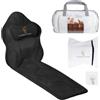 Claessonliving Cuscino Vasca da Bagno per Tutto il Corpo (126x41cm) - Cuscino Bagno con ventose e Poggiatesta (13cm); Supporta Collo, Schiena e Gambe - Incl. borse Lavaggio/Viaggio e Gancio Asciugatura - Nero