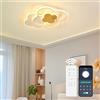 Arcxjon Lampadario Cameretta Bambina Plafoniera Led Soffitto, Telecomando 3000-6000K Lampadario kreative Quadrifoglio Cameretta, Lampade Cameretta Bambina Soggiorno Camera da Letto Bambino (45CM)