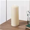 Lights4fun - TruGlow® Candela LED a Colonna Grande a Pile in Cera D'Avorio con Stoppino e Fiamma Realistica
