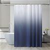 Furlinic Tenda Doccia Antimuffa 200x200 cm Tessuto Grande Blu Navy Gradiente Impermeabile Lavabile Tende Doccia Design Poliestere con 12 Ganci Tende Doccia