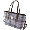 Glen Appin Esk Harris LB1006 - Borsa da viaggio in tweed, Col158 Tartan rosso e grigio, Minimal
