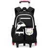Amythe Zaino con Ruote Bambina 10-18 Anni - Trolley Scolastico 6 Ruote con Carrello Rimovibile - Zaino Trolley per Ragazze Scuole Medie - Grande Capacità per PC 15.6, Bianco