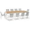 SalMar Tavolo Alluminio Allungabile Santorini Bianco 225/295x100cm di Salmar