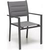 SalMar Poltrona Ostuni Antracite Impilabile Con Braccioli 57x58xh86 Cm M0934-38 di SalMar