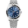 RollsTimi Pagani Design PD1821 Orologio da Uomo Automatico Meccanico 40mm Quadrante Blu Verde con Lancette Luminose, Vetro Zaffiro Sintetico, Bracciale in Acciaio Inox, Impermeabile fino a 100 m, Orologio da