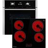 KKT KOLBE Set cottura autosufficiente | 60 cm forno da incasso BO8805SS | piano cottura 59 cm CH5900RL | grill | aria calda | timer automatico | vetro di protezione dal calore | sicurezza per bambini