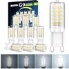 QOJUX 3W G9 Lampadine Led Bianco Freddo Dimmerabili, Classe Energetica C, 34 Led 480Lm Lampadina G9 Equivalente A 50W Alogena, 6000K Lampadine A Risparmio Energetico Senza Sfarfallio Confezione Da 10
