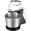 Retoo Frullatore manuale con ciotola, sbattitore manuale, frusta per uova, 100 W, 220 V, 7 velocità, leggero, silenzioso, sbattitore a mano, pulsante turbo, mixer, frusta, interruttore di velocità