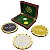Bullets Playing Cards, Golden Poker Dealer, Bottone in metallo