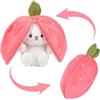 Yizemay Bunny- My Realistic Bunny Toy, regalo pasquale, reversibile, carota, fragola, coniglio, peluche per bambini, regalo di Pasqua e compleanno