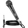 talomen Microfono Dinamico Cardioide con Cavo - Microfono a Mano per Canto, DJ, Karaoke, PA, Amplificatore, Esterni, con Cavi XLR da 6 m e 2 m, per Studio o Voce Live - L52 nero