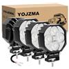 YOJZMA 4Pcs 2.8 pollici 16W Mini Flood LED Luce di lavoro, 12V 24V 6000K
