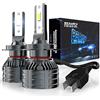 BEAMFLY Lampadine H7 LED 32000LM, Kit Fari Auto 100W Alta Potenza, 6000K Luce Bianco Forte