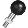 FANAUE Adattatore a sfera da 1 pollice con palo filettato M8 x 1,25 compatibile con supporti RAM di dimensioni B, braccio a doppia presa da 1 pollice per accessori moto