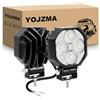 YOJZMA 2PCS Mini LED Fendinebbia da 2.8 Pollici, 16W 1600LM Luce Lavoro a LED con Fascio Flood per Offroad, Camion, Pickup, Auto, SUV, ATV, UTV, 4x4, Barca, Camper, Golf Cart