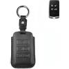 MBKEYS Custodia in pelle nera per chiavi dell'auto, compatibile con Land Range Rover L405 Sport-L494 Defender-L663 Discovery 5-L462 Discovery Sport-L550 Velar-L560 Evoque-L551 Jaguar XE/XF/XJ/F-PaceFit