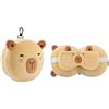 I-TOTAL ® - Cuscino con Mascherina per dormire,cuscino richiudibile con gancio per viaggio (CAPYBARA)
