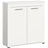 xonox.home Jam - Mobile alto per soggiorno, in melamina, ca. 80 x 88 x 35 cm, colore: Bianco