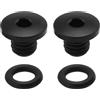 YINETTECH Set di 2 viti di spurgo TC4 in titanio per freni a disco con O-Ring M5 x 8,5 mm, compatibili con pinza idraulica Shimano M985/M988/M9020, Y8RM98010, nero