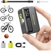 Acecow Mini Pompa Per Bicicletta Elettrica,120 PSI(8,3 Bar) Compressore Portatile Aria Gonfiatore Elettrico Bici Manometro Digitale Per Valvole Presta E Schrader Bici da Corsa, MTB, E-Bike e Palle