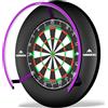Mission Darts Torus 270 | Sistema di illuminazione a LED con facile accesso alla bersaglio per giocare senza restricted Play, sabbia blasted Black, rosso, blu, verde, viola, bronzo e argento