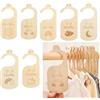 Cutiolly Divisori per Guardaroba per Neonati,7PCS Organizer per Armadio per Bambini,Divisori Per Armadio Per Bambini In Legno,Wooden Baby Closet Dividers for Clothes,Organizer Per Stoffa Per Neonati
