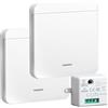 Lumitrex Interruttore di illuminazione Wireless Kit Telecomando con 1 Trasmettitore e 2 Controller per Casa Intelligente