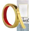 Hengrongshen Modanatura Adesiva per Pareti Oro Opaco (6M x 2.5cm) Facile da Tagliare e Incollare, Strisce Decorative Flessibili in PVC per Cornici, Specchi, Soffitti, Pavimenti, Armadi, Piastrelle
