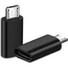 Mepsies Adattatore USB C a Micro USB 2 Pack, Adattatore MicroUSB (Maschio) a Tipo C (Femmina) Compatibile con Samsung Galaxy S7/S6/S5/S4/S3, Note 5/4/3, Telefoni Android e Dispositivi microUSB (Nero)