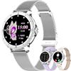 Betatree Smartwatch Donna Rotondo, 1,27 Orologio Smartwatch Donna con Chiamate, Fitness Tracker con Contapassi Sonno SpO2 Cardiofrequenzimetro, 110+ Sportive, IP68 Smart Watch per Android iOS