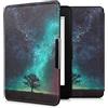 kwmobile Custodia eReader Compatibile con Amazon Kindle Paperwhite Cover - eBook Reader Flip Case - blu/grigio/nero - Natura e spazio